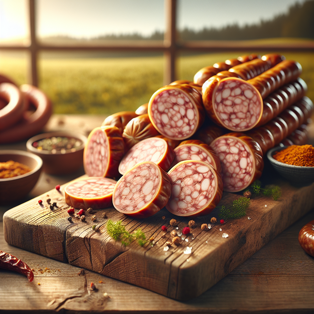 Gelbwurst im Portionsdarm