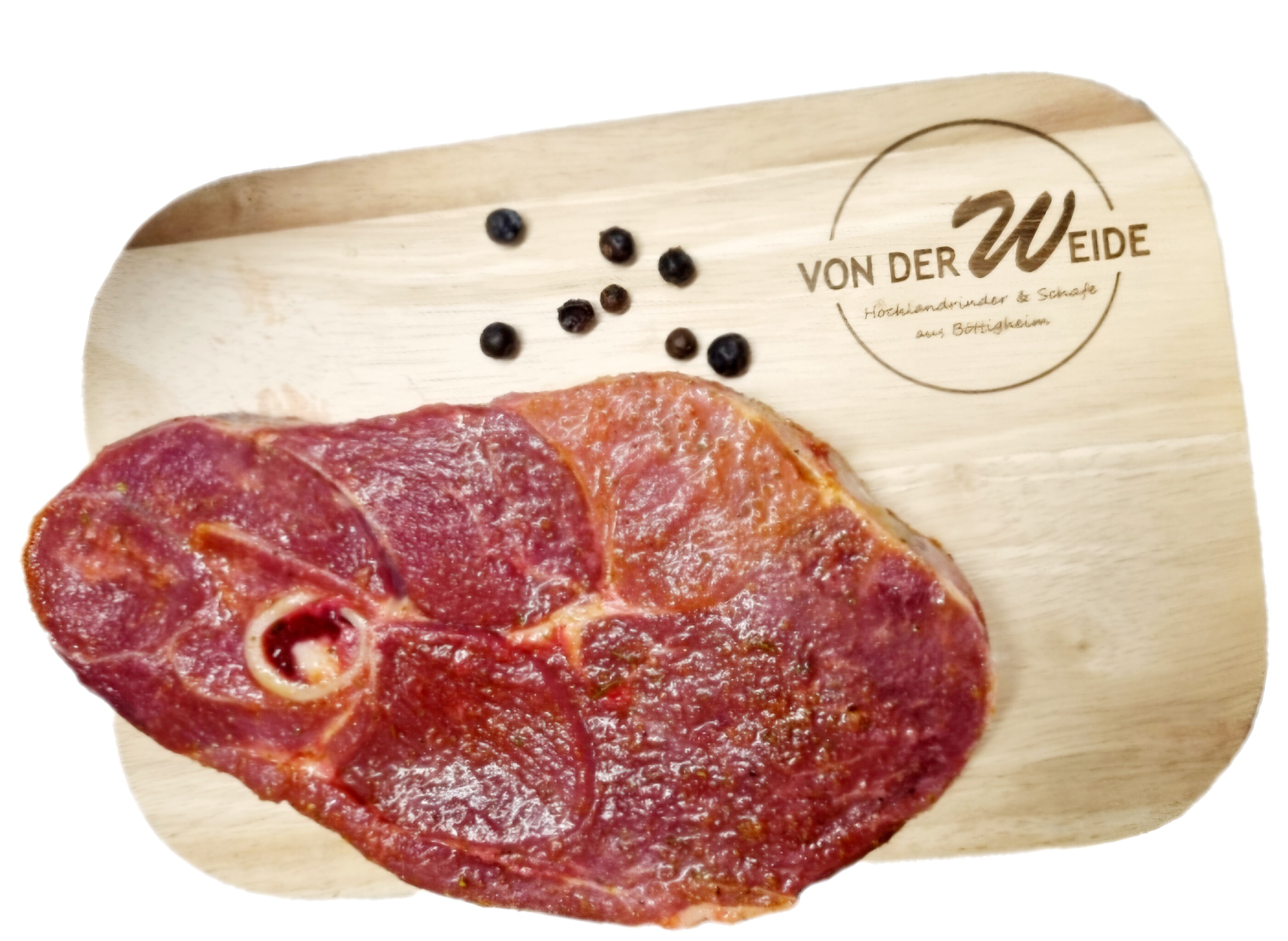 Steak aus der Schafskeule mariniert