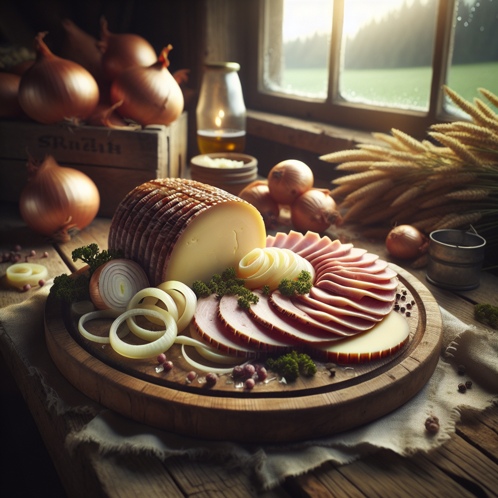 Zwiebelfleischkäse in Scheiben